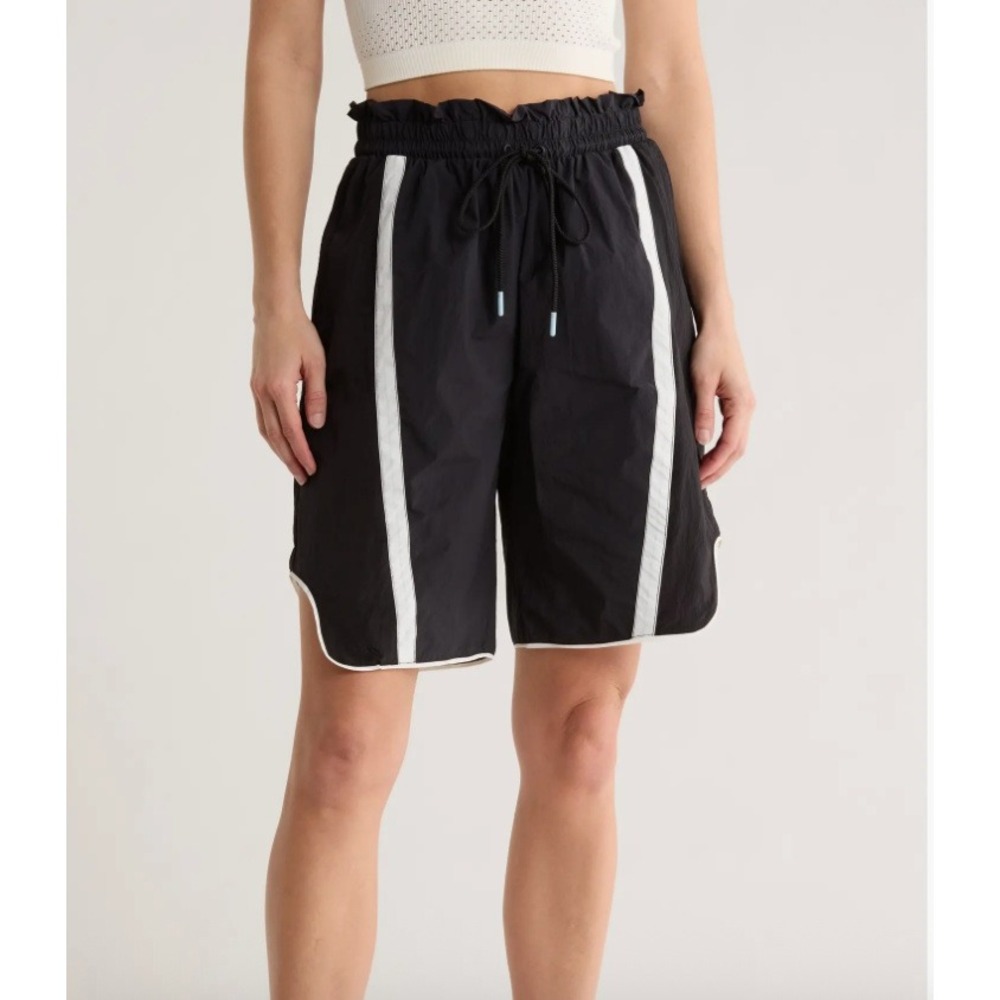FP Movement Free People Black the champ is here Striped Athletic Shorts Womens M